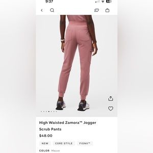 Figs Scrub Pants in Mauve medium petite